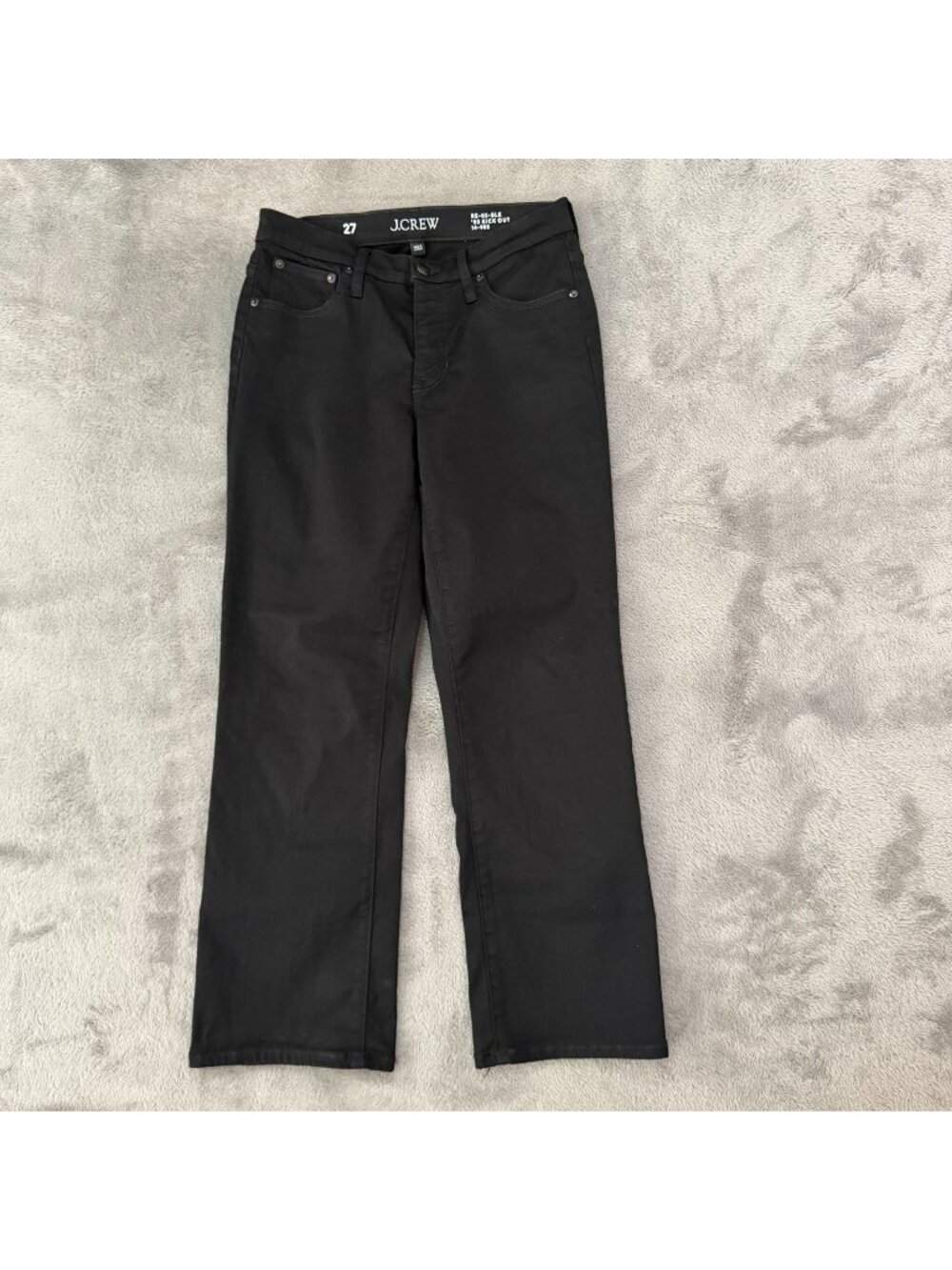 J. Crew Kick Out Black Jeans Womens size 27 Mid Rise Stretch